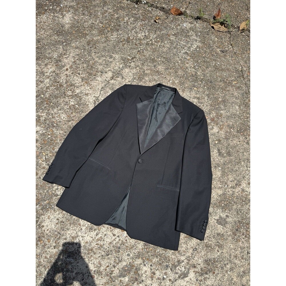 Lux CORNELIANI Black WOOL TUXEDO Smoking Blazer Jacket 40 US 50 EU